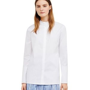 Tory Burch Poplin long sleeve shirt in white